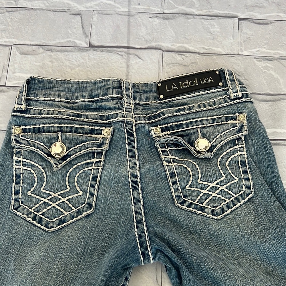 LA Idol USA CRYSTALS BEJEWELED JEANS SIZE 5